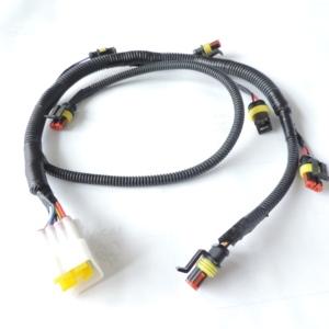 Perakitan kabel kustom otomotif <span class=keywords><strong>2</strong></span> Pin dengan konektor 02977763 ke Deutsch konektor DT04-2P GXL 18AWG kawat hitam dan merah - Product Image 3