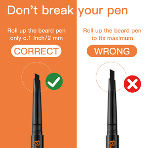 Vente directe remplissage de crayon à barbe 2 en 1 crayon à sourcils Lapiz Corector De <span class=keywords><strong>Barba</strong></span> stylo à barbe remplissage de barbe crayon avec brosse - Product Image 4