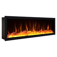 Cheminée électrique moderne sans chauffage, faux bûches, 40''42'', pour salon