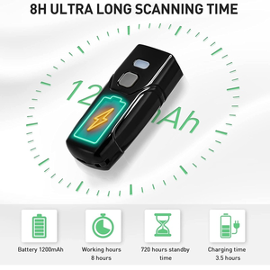 1d/2d Barcode Scanner Qr Code Data Matrix Pdf417 Mini Zakformaat Draagbare Handheld Draadloze Bluetooth Barcode Scanner Lezer - Product Image 4