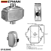 Intercooler Universale EPMAN Turbo Liquido-Aria Frontale da 3 Pollici in Alluminio, Raffreddatore Acqua-Aria per Auto ad Alte Prestazioni EP-SL5044C