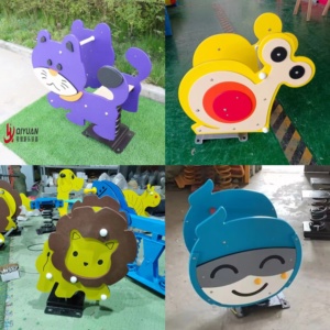 Cheval à bascule pour enfants en plastique avec ressort PE - Jouet à bascule pour bébé - Balançoire à bascule en plastique pour la communauté - Product Image 2