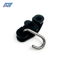 Connecteurs à fibres optiques pour l'extérieur Pince de tension à coin pour câble de dérivation Installation aérienne Accessoires de serrage de fil d'ancrage ADSS