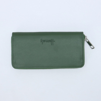 Portefeuille long en cuir PU personnalisable avec logo, fermeture éclair, motif gaufré tendance, pochette de voyage avec porte-cartes et porte-billets, pochette de soirée
