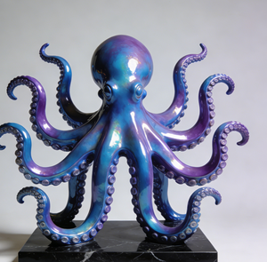 Sculture Marine di Alta Qualità, Grande Scultura di Polpo in Vetroresina per Giardino in Vendita - Product Image 4