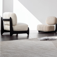 Fauteuil simple et moderne en tissu pour petits appartements, canapé paresseux de luxe léger pour maisons d'hôtes