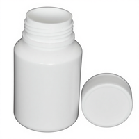 Bouteille médicale vide de capsule de comprimé de pilule du HDPE 45ML adaptée aux besoins du client avec l'emballage pharmaceutique fait sur commande de couleur et de logo de bouchon à vis