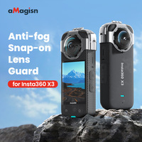 AMagisn Insta360 X3 Protection d'objectif anti-buée à clipser et étui