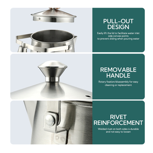 Campingmoon Outdoor <strong>Camping</strong> Durable Boiling <strong>Kettle</strong> Portable Large Capacity Stainless Steel BBQ Boil <strong>Kettle</strong> - Product Image 6