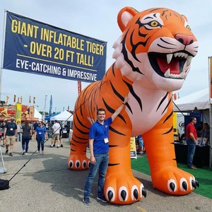 Mascotte géante gonflable en forme d'éléphant, PVC de qualité commerciale, décoration animale gonflable publicitaire pour la promotion des zoos - Product Image 4