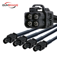 Arnés de Cableado Mini-Fakra Tipo A Negro 4 en 1 Hembra LVDS, Conversión a Arnés de Cableado SMA/FAKRA Macho a Hembra