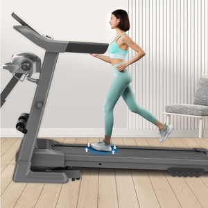 Tapis roulant pliable multifonction silencieux pour usage domestique, fitness aérobie avec test de fréquence cardiaque et écran LED, type à entraînement électrique - Product Image 6