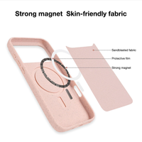 Coque de téléphone biodégradable en paille de blé à couverture intégrale, magnétique et antichoc pour iPhone 18 Pro Max, compatible iPhone 17 et 18
