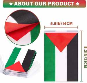 Guirlande de drapeaux palestiniens en polyester 100 % résistant à la décoloration et aux taches, petits drapeaux miniatures pour fêtes scolaires, personnalisables - Product Image 3
