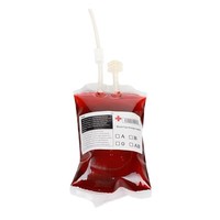 Sac de boisson double tube style sac de sang d'Halloween, pack énergétique de jus de fruits concentré, accessoires et fournitures de vampire
