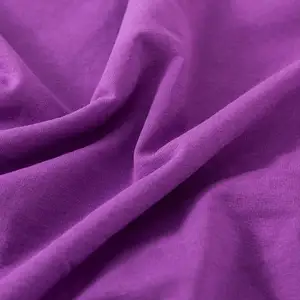 HIC ฟรีตัวอย่างผู้ผลิตผ้าผ้าหลากสี 190g ผ้าถักผ้าฝ้าย 100% ผ้าเสื้อยืด