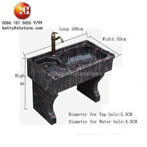 Duratub — plateau à linge en pierre de granit gris naturel, poli, Style occidental, avec planche à laver, pour le lavage du linge - Product Image 5