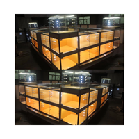 Comptoir de Présentation de Bijoux en Aluminium Moderne pour Magasin, Petit Meuble de Caisse, Vitrine de Bijouterie avec Verre