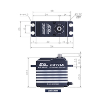 Servo Digital RC Programable sin Escobillas A81BHS de 35KG de Alto Torque y Ultra Velocidad de 0.075S para Autos RC 1/8