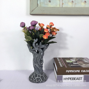 Nuevo Florero de Resina con Diseño de Árbol, Florero Artificial Rústico para Decoración del Hogar, Artesanía para Exhibición en Mesa - Product Image 1