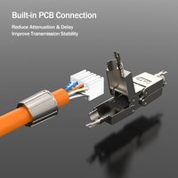 Adaptador de Conexión Rápida Linkwylan sin Herramientas, Reutilizable, RJ45, Blindado, Cat6A, Cat7, Extensión de Cable Ethernet