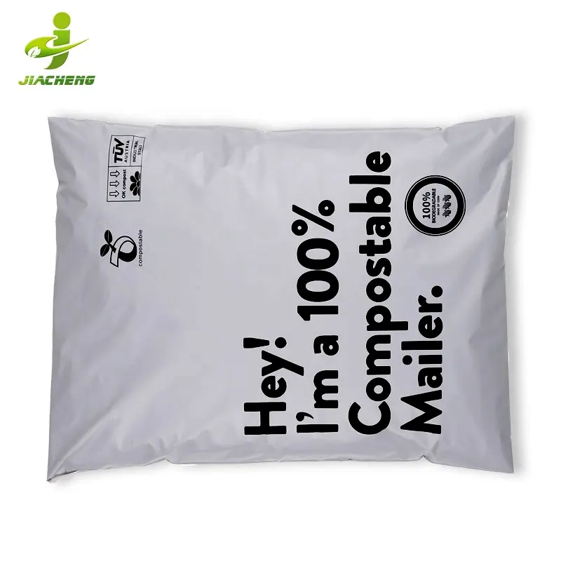 JIACHENG bolsa de envio compostable mensajeria envuos özelleştirilmiş hey muhteşem çevre dostu poli postaları posta çanta damla gemi