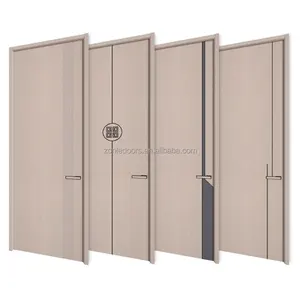 Entrata a perno commerciale porte in legno duro porta esterna in legno massello con serratura intelligente