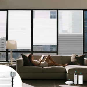 Lujosas Persianas Celulares Motorizadas con Control Remoto <span class=keywords><strong>de</strong></span> Aplicación Inteligente, Automáticas, <span class=keywords><strong>de</strong></span> Día y Noche, sin Perforación, Tipo Panal para Ventana - Product Image 4