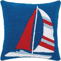 VPG024 Coussin Voilier Brodé Bleu Style Européen pour la Maison Canapé-Lit ou Chaise pour Hôtel