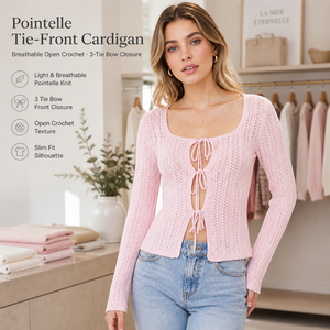 <span class=keywords><strong>Cardigan</strong></span> Vintage in Maglia Pointelle da <span class=keywords><strong>Donna</strong></span>, Maglioni Corti a Maniche Lunghe con Motivo Floreale a Cuore, Scollo a V Intagliato, Top <span class=keywords><strong>Rosa</strong></span> - Product Image 1