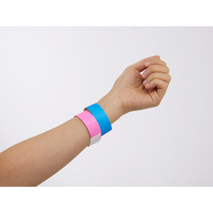 สายรัดข้อมือ AnyWristband แบบกาวป้องกันการแกะ ป้องกันการนำกลับมาใช้ใหม่ สายรัดข้อมือ TYVEK สีพื้น ขนาด 25 มม. (1 นิ้ว) สำหรับสถานที่จัดงานอีเว้นท์ - Product Image 4