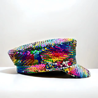 Casquettes unisexes holographiques arc-en-ciel à paillettes, idéales pour le Burning Man, les festivals de musique, les fêtes, la plage et les activités de plein air – Vente en gros, 3 MOQ