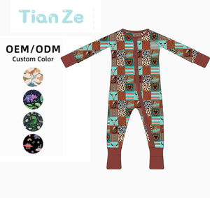 RTS Bebek Bambu Giysileri %95 Bambu %5 Spandeks Bebek Pijamaları Uyku Tulumları Yürümeye Başlayan Çocuk Takımları Çocuk Fermuarlı Tulumlar Bambu Gizem Kutusu - Product Image 6