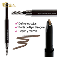 Crayon à sourcils micro-embouti waterproof au fini naturel, emballage personnalisé, fabrication OEM ODM, fournisseur d'usine de cosmétiques