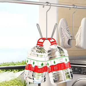 Séchoir à chaussures en acier inoxydable en forme de U, robuste et extra épais, avec crochets de drainage, empilable, moderne, pour balcon - Product Image 3