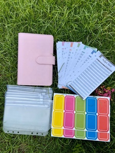 Raccoglitore di Budget A6 della chiusura lampo del raccoglitore dei soldi del pianificatore <span class=keywords><strong>a</strong></span> scacchi su ordinazione all'ingrosso del taccuino con le buste dei contanti - Product Image 5