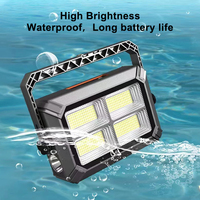Lampe Solaire d'Urgence LED Rechargeable Portable en ABS, Idéale pour les Marchés, les Stands et le Camping – Éclairage Solaire pour l'Extérieur