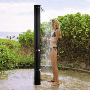 CYEN Nouveau Design <span class=keywords><strong>Douche</strong></span> <span class=keywords><strong>Solaire</strong></span> Autoportante de Jardin Noir 35L <span class=keywords><strong>Douche</strong></span> <span class=keywords><strong>Solaire</strong></span> <span class=keywords><strong>avec</strong></span> Lavage des Pieds pour Piscine - Product Image 1