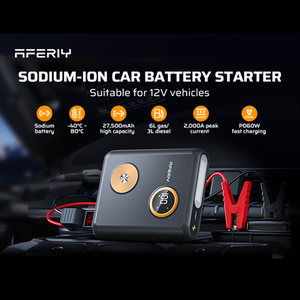 ชุดอุปกรณ์ช่วยสตาร์ทรถยนต์ AFERIY แบตเตอรี่สำรองสำหรับสตาร์ทรถยนต์ แบตเตอรี่ลิเธียม - Product Image 2