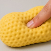 Balle anti-stress souple et moelleuse en forme de cacahuète, jouet à presser pour le bureau, décompression pour adultes, vente en gros, sensoriel