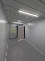 Maison conteneur de 20 pieds, bureau pliable avec mezzanine, chambre préfabriquée pliable pour maisons mobiles dans les camps pétroliers.