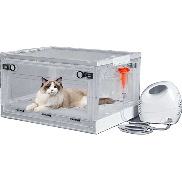 Small Pet Dog Cat Care Respiratory Inhalation Breathing Cure Asthma Compressor Veterinary Oxygen Nebulizer Box Model