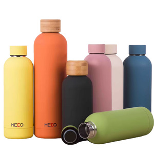 Tùy chỉnh in 350ml 500ml 750ml 1000ml đôi Tường Cách Nhiệt nhiệt chai cao su mềm sơn nước bằng thép không gỉ chai - Product Image 1