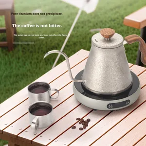 <span class=keywords><strong>Caffettiera</strong></span> Pour-Over di Alta Gamma in Titanio Puro con Base Rinforzata, Controllo della Temperatura e Beccuccio Lungo e Sottile - Product Image 3