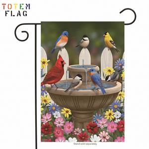 ธงสวนรูปนกแบบกำหนดเอง, ธงต้อนรับสำหรับสนามหญ้าทำจากโพลีเอสเตอร์สองชั้น - Product Image 2