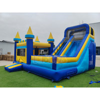 Château gonflable commercial d'extérieur pour enfants avec toboggan, combo château gonflable et maison de rebond à louer