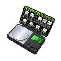 Nouvelle conception Mini balance de poche électronique numérique professionnelle en acier inoxydable avec rétroéclairage vert pour bijoux et diamants