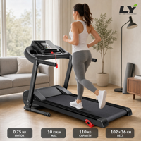 Tapis roulant électrique pliable pour usage domestique, moteur 500W, machine de marche et de course avec haut-parleur Bluetooth et contrôle par application