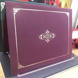 Cubierta <span class=keywords><strong>de</strong></span> Diploma <span class=keywords><strong>de</strong></span> Papel Personalizada con Borde Dorado, Porta Certificados para Premios <span class=keywords><strong>de</strong></span> Graduación - Product Image 3