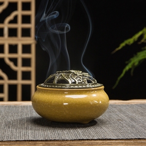 Lọ đốt trầm gốm sứ tùy chỉnh bán buôn, mẫu mới, lò hương tháp, giá đỡ nhang, máy khuếch tán nhiều màu sắc, nhiều màu khác nhau - Product Image 4